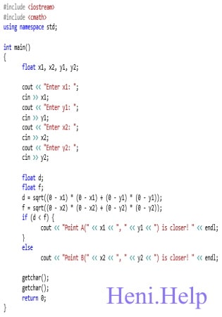 Дано дві точки A(x1, y1) і B(x2, y2)